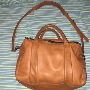 ZARA genuine leather bowler bag